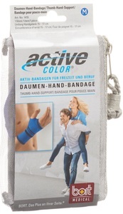 bort, bort Daumen-Hand-Bandage L blau (1 Stück), BORT ActiveColor Daumen-Hand-Bandage L blau