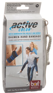 bort, bort Daumen-Hand-Bandage L schwarz (1 Stück), Bort ActiveColor Daumen-Hand L schwarz (1 Stk)
