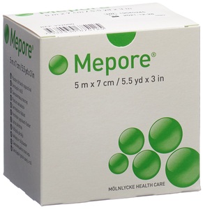 Mepore, Mepore Wundverband 7cmx5m unsteril (1 Stück), Mepore Wundverband Rolle 5mx7cm (1 Stk)