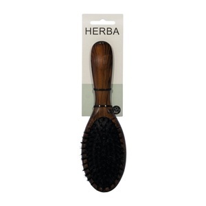 Herba, Herba Haarbürste geölt Wildschwein-/Nylonborsten oval Buchenholz FSC zertifiziert (1 Stück), Herba Haarbürste geölt, W'schwein/Nylonb.,oval,Buche, FSC 100%