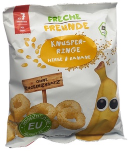 Freche Freunde, Freche Freunde Freche Freunde Knabberspass, FRECHE FREUNDE Knusper-Ringe Hirse & Banane (20g) - kurzes Ablaufdatum