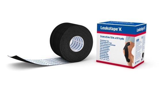 Leukotape, Leukotape K Pflasterbinde 5mx5cm schwarz (1 Stück), Leukotape K Pflasterbinde schwarz (5m x 5cm)