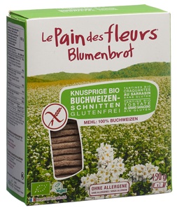 Le Pain des fleurs, Le Pain des fleurs Knusprige Schnitten Buchweizen (150 g), Le Pain des fleurs Blumenbrot Knusprige Bio Buchweizen-Schnitten (150g)