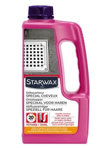 STARWAX, STARWAX Abflussreiniger Haare (1 lt), STARWAX Abflussreiniger Speziell für Haare (1 Liter)