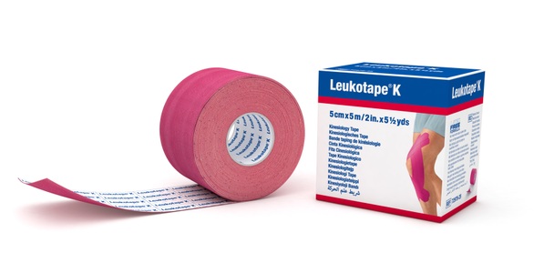 Leukotape, Leukotape K Pflasterbinde 5mx5cm pink (1 Stück), Leukotape® K Rose 5 cm x 5 m