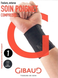 Gibaud, Gibaud Handgelenkbandage anatomisch M 15-17cm schwarz (1 Stück), Gibaud Stützarmband Gr2 15-17cm schwarz