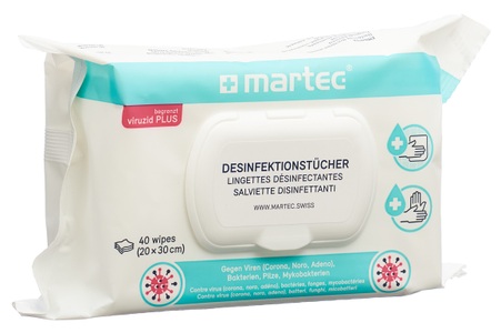 Martec, Martec Desinfektionstücher 40 Stück, Martec Desinfektionstücher (40 Stk)