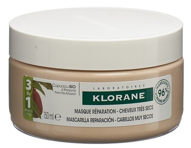 Klorane, Klorane Cupuaçu Haarmaske Bio (150 ml), Klorane Repariernede 3-in-1-Maske mit BIO Cupuaçu
