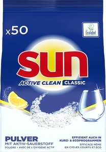Sun, Sun - 5x Geschirrspülmittel-Pulver Beutel Zitronenduft - 5 x 950 g, SUN Active Clean Classic Geschirrspülpulver