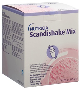 Nutricia, NUTRICIA Scandishake Mix Erdbeere Pulver (6x85g), Scandishake Mix Pulver Erdbeere