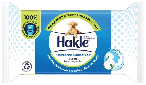 Hakle, Hakle Feuchtes Toilettenpapier Klassische Sauberkeit (42 Stück), Hakle Klassische Sauberkeit Feuchtes Toilettenpapier