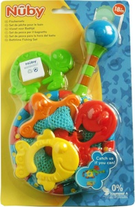 Nuby, NUBY Badespielzeug buntes Fischernetz mit 4 Spielfiguren, Nûby buntes Fischernetz Set mit 4 Spielfiguren
