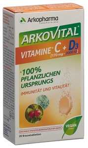 Arkovital, Arkovital Vitamin C + D3 Brausetablette (20 Stück), Arkovital Vitamin C + D3 Brausetablette