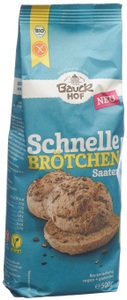 Bauckhof, Bauckhof Schnelle Brötchen Saaten glutenfrei (500 g), Bauckhof Bio Schnelle Brötchen Saaten glutenfrei (500g)