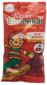 Dr. C. Soldan, Dr. C. Soldan Kinder Em-eukal® Gummidrops Wildkirsche zuckerhaltig, Kinder Emeukal Gummidrops Wildkirsche (75g)