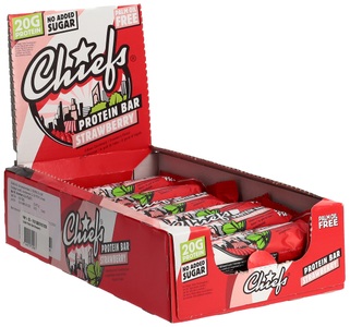 Chiefs, Chiefs Protein Bar Strawberry (12x55 g), Chiefs Protein Bar Strawberry