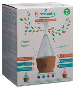 Puressentiel, Puressentiel Diffusor Vernebler Aladin (1 Stück), Puressentiel Zerstäuber aus Naturholz I'conic