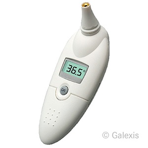 BOSO, Boso therm medical Ohrthermometer mit Schutzkappen (1 Stück), Infrarot-Ohrthermometer 