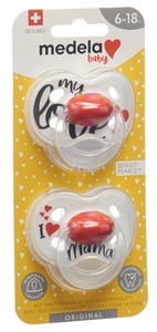 Medela, Medela Baby Schnuller Original Signature 6-18 Monate (2 Stk), Medela Baby Schnuller Original Signature 6-18 Monate (2 Stk)