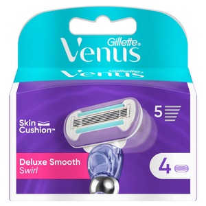Gillette Venus, Extra Smooth Swirl Rasierklingen Damen 3 pezzi, Gillette Venus Deluxe Smooth Swirl Ersatzklingen (4 Stk)