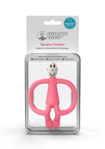 MATCHSTICK MONKEY, Matchstick Monkey Beißring Affe, rosa, Matchstick Monkey Teether pink (1 Stk)