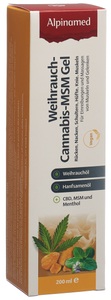 Alpinamed, Weihrauch Cannabis MSM Gel, Aktiv-Gel für Einreibungen und Massagen von Muskeln und Gelenken