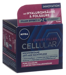 Nivea, Nivea Hyaluron Cellular Filler Nachtcreme, NIVEA NIVEA Cellular Expert Filler Nachtpflege nachtcreme 50.0 ml
