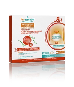PURESSENTIEL FRANCE, Puressentiel Wärmepflaster für Gelenke & Muskeln, Puressentiel Pure Heat Wärmepflaster für den unteren Rücken (2 Stk)
