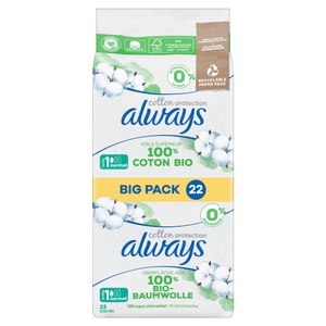 Always, always Ultra Binde Cotton Protection Normal mit Flügeln BigPack (22 Stück), Always Ultra Binden Cotton Protection Normal Big Pack (22 Stk)