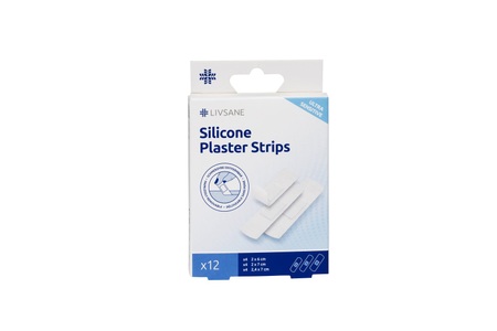 LIVSANE, LIVSANE Silikonpflaster-Streifen ultra sensitive (12 Stück), Livsane Silikonpflaster Streifen ultra sensitive (12 Stk)
