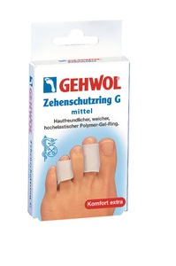 Gehwol, GEHWOL® Zehenschutzringe G Verkaufspackung mittel 2 Stk, GEHWOL Zehenschutzringe G 30mm mittel (2 Stk)