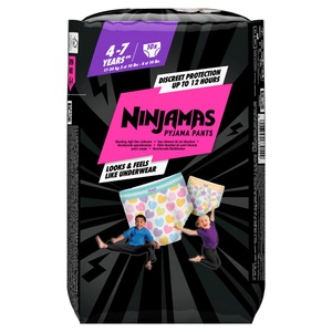Pampers, Pampers Ninjamas Pyjama Pants für Mädchen, 4-7 Jahre (10 Stk), Pampers Ninjamas Pyjama Pants für Mädchen, 4-7 Jahre (10 Stk)