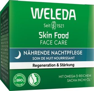 Weleda, Skin Food Nährende Nachtpflege Damen 40ml, Weleda Skin Food Nährende Nachtpflege - stärkt die Hautbarriere & regeneriert trockene Gesichtshaut