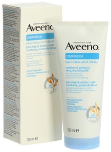 Aveeno, Aveeno Dermexa Emollientien Creme (200ml), Aveeno® Dermexa Feuchtigkeitsspendende Emollientien Creme für trockene Haut