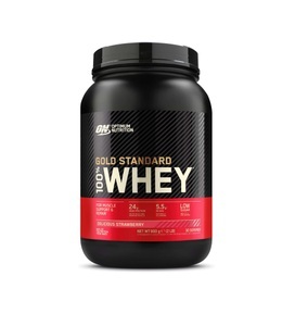 Optimum Nutrition, Optimum Nutrition - 100% Whey Gold Standard Strawberry 2lb - 900 g, Optimum Nutrition 100% Whey Gold Standard Delicious Strawberry