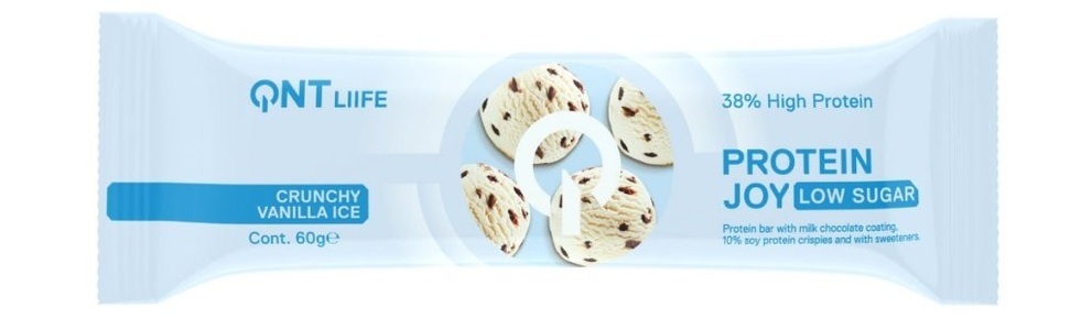 Top Well, Top Well Protein Joy Bar Low Sugar Proteinriegel, QNT 38% Protein Joy Bar Low Sugar Vanille Crisp (60g)