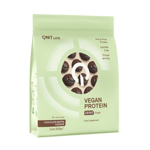 QNT, Vegan 500 g Proteinpulver, Vegan Chocolate Muffin 500 g Proteinpulver
