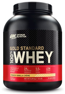 Optimum Nutrition, Optimum Nutrition - 100% Whey Gold Standard Vanilla Ice 5lb - 2267 g, 100% Whey Gold Standard - 2270g - Vanilla Ice Cream