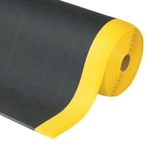 Jungheinrich PROFISHOP, Anti-Ermüdungsmatte, PVC/Vinylschaum, gerillt, lfm x 910 mm, schwarz/gelb