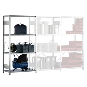 META, META Anbaufeld für Komplettpaket Fachbodenregal, Fachlast 150 kg, HxBxT 2.000 x 1.000 x 400 mm, META Anbaufeld für Komplettpaket Fachbodenregal, Fachlast 150 kg, HxBxT 2.000 x 1.000 x 400 mm