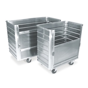 undefined, Alu-Kastenwagen, absenkbare Seitenwand ohne Deckel Volumen 650 l, Alu-Kastenwagen mit halb absenkbarer Wand, 650 Liter
