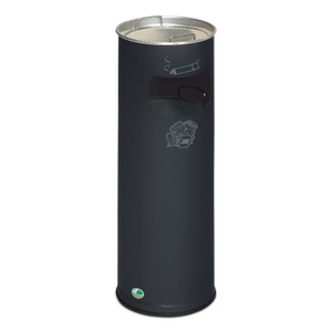 VAR, VAR® Ascher-Abfall-Kombination, Standmodell, 16,7 Liter, schwarzgrau, VAR® Ascher-Abfall-Kombination, Standmodell, 16,7 Liter, schwarzgrau