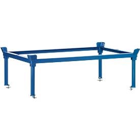 Fetra, Aufsetzrahmen, für Paletten-Fahrgestell, Stahl, bis 1200 kg, blau, H 370/652 mm
