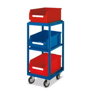 RasterPlan, RasterPlan Beistellwagen mit Sichtlagerkästen, 3 gerade Böden, HxB 923 x 383 mm, RasterPlan Beistellwagen mit Sichtlagerkästen, 3 gerade Böden, HxB 923 x 383 mm