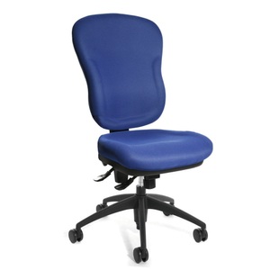 Topstar, Topstar Bürodrehstuhl WELLPOINT 30 SY Hochlehner mit Formschaum-Polsterung blau, Topstar® Bürodrehstuhl Wellpoint 30 SY, ergonomisch verstellbar, royalblau