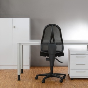 Jungheinrich PROFISHOP, Büromöbel-Set Small Office, 3-teilig, Schreibtisch, Rollcontainer + Büroschrank, weiss, Büromöbel-Set Small Office, 3-teilig, Schreibtisch, Rollcontainer + Büroschrank, weiss