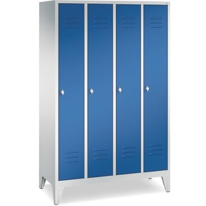 CP, C+P Garderobenschrank Classic mit Füssen, Drehriegelverschluss, 4 Abteile, HxBxT 1.850 x 1.200 x 500 mm, C+P Garderobenschrank Classic mit Füssen, Drehriegelverschluss, 4 Abteile, HxBxT 1.850 x 1.200 x 500 mm