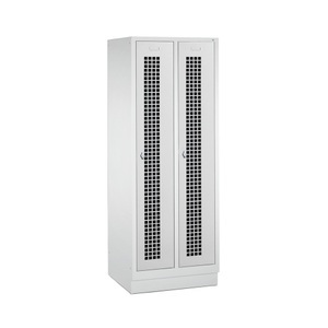 CP, C+P Garderobenschrank Classic mit Sockel, Lochfeld + Drehriegelverschluss, 2 Abteile, HxBxT 1.800 x 810 x 500 mm, C+P Garderobenschrank Classic mit Sockel, Lochfeld + Drehriegelverschluss, 2 Abteile, HxBxT 1.800 x 810 x 500 mm