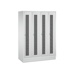 CP, C+P Garderobenschrank Classic mit Sockel, Lochfeld + Drehriegelverschluss, 4 Abteile, HxBxT 1.800 x 1.600 x 500 mm, C+P Garderobenschrank Classic mit Sockel, Lochfeld + Drehriegelverschluss, 4 Abteile, HxBxT 1.800 x 1.600 x 500 mm