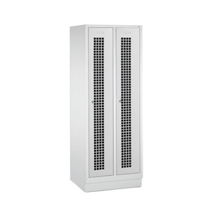 CP, C+P Garderobenschrank Classic mit Sockel, Lochfeld + Zylinderschloss, 2 Abteile, HxBxT 1.800 x 810 x 500 mm, C+P Garderobenschrank Classic mit Sockel, Lochfeld + Zylinderschloss, 2 Abteile, HxBxT 1.800 x 810 x 500 mm